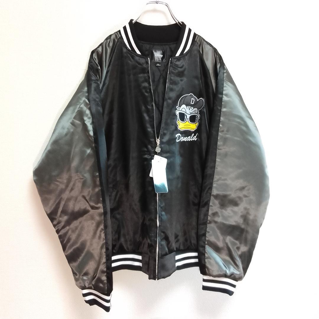 【新品美品】ディズニー　ドナルドダック　スカジャン　LLサイズ　カーキ