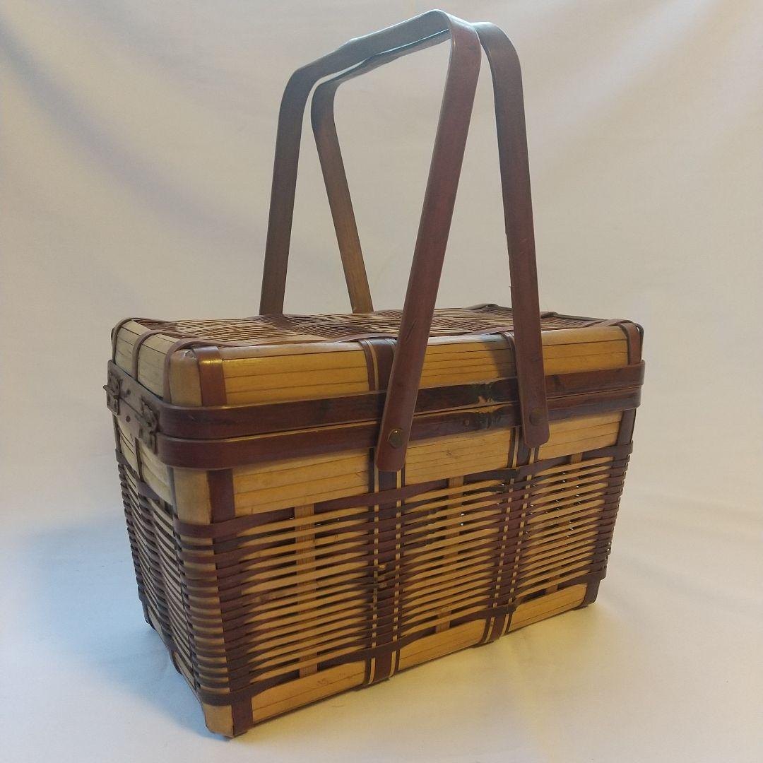 昭和レトロ   竹カゴ  ランチボックス