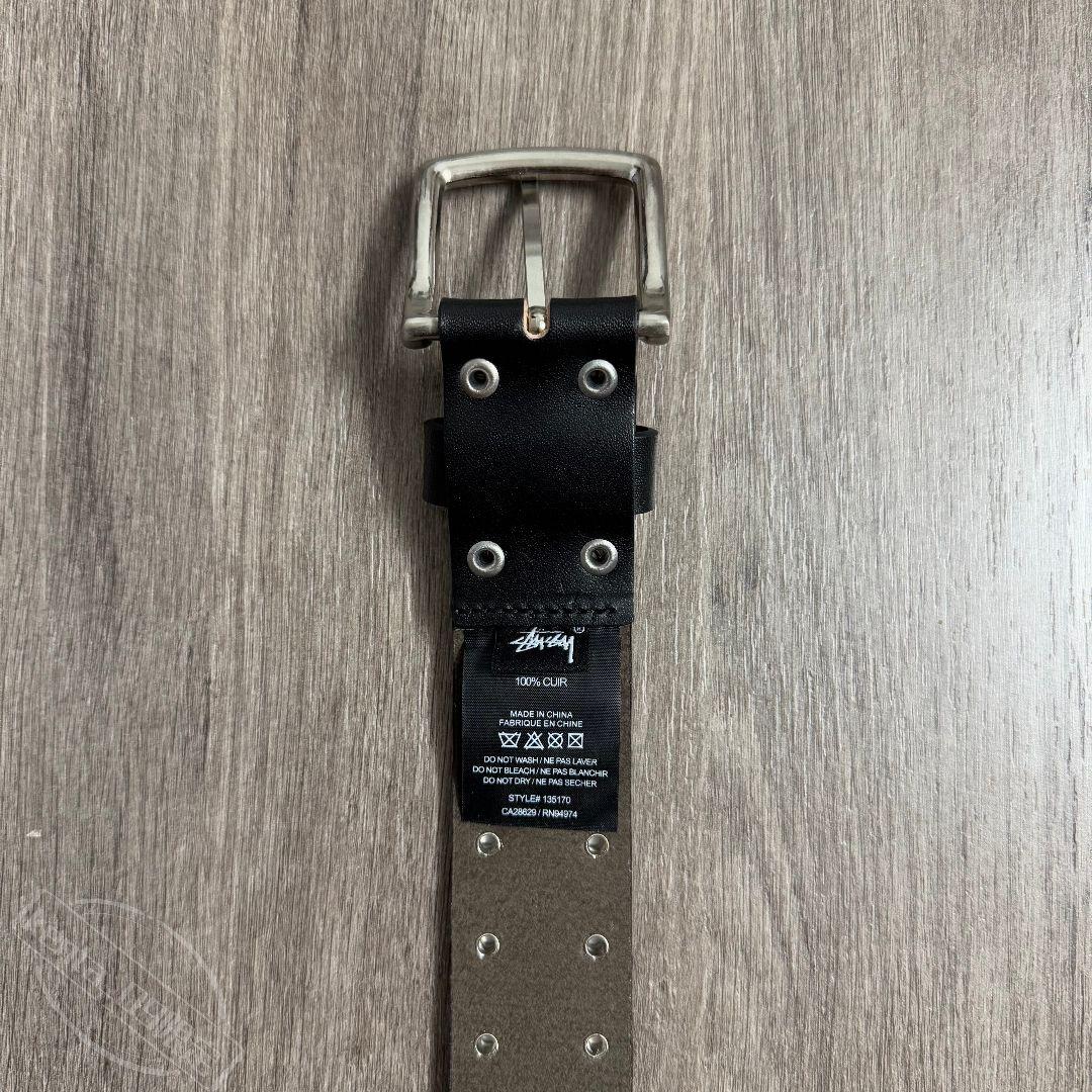 STUSSY 8BALL レザーベルト スタッズ メンズL/XL