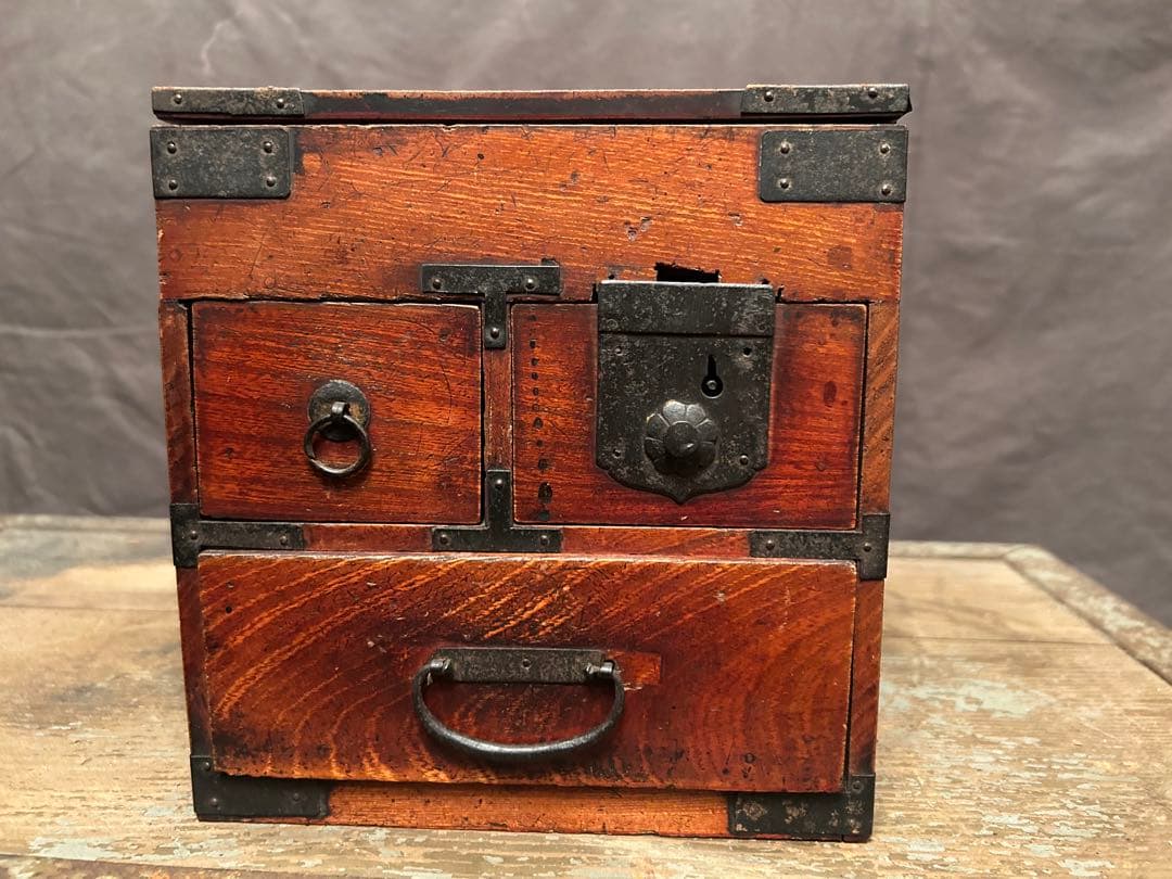 SELL8/15まで【送料無料】デッドストック 硯箱 古民具 アンティーク