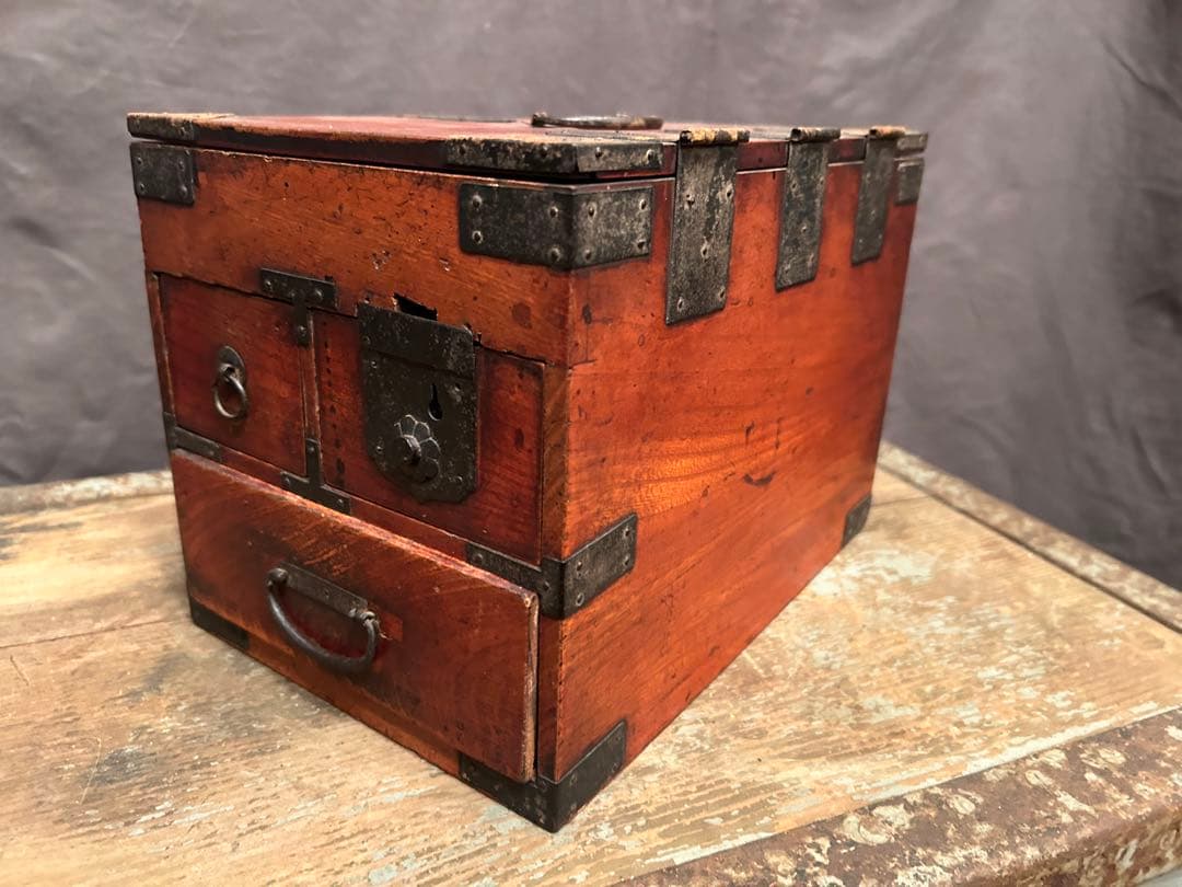 SELL8/15まで【送料無料】デッドストック 硯箱 古民具 アンティーク