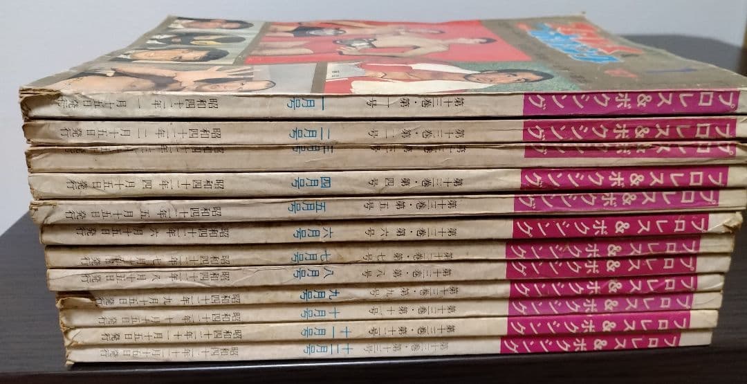 プロレス&ボクシング 1967年全巻　12冊