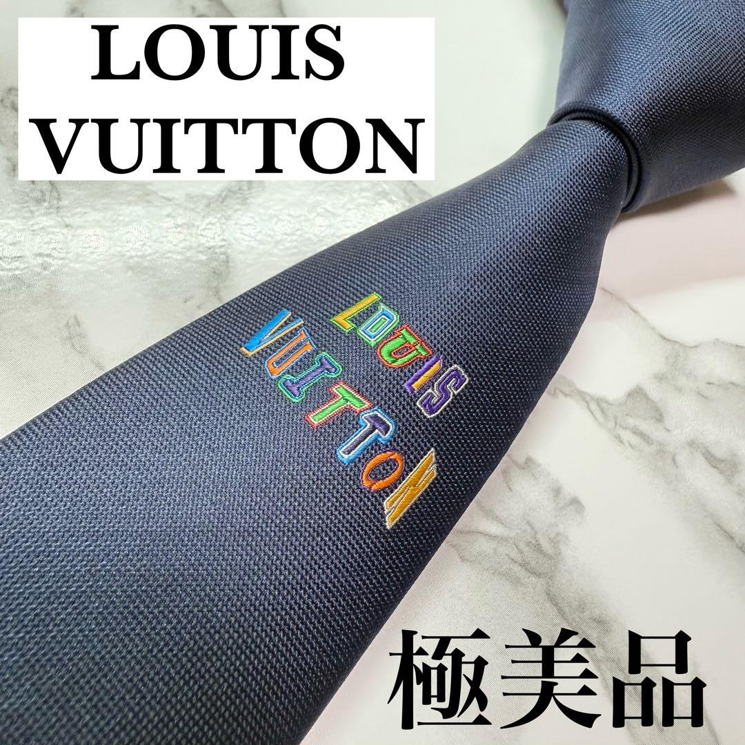 ✨極美品✨ 激レア LOUISVUITTON×NBA ネクタイ シルク ネイビー