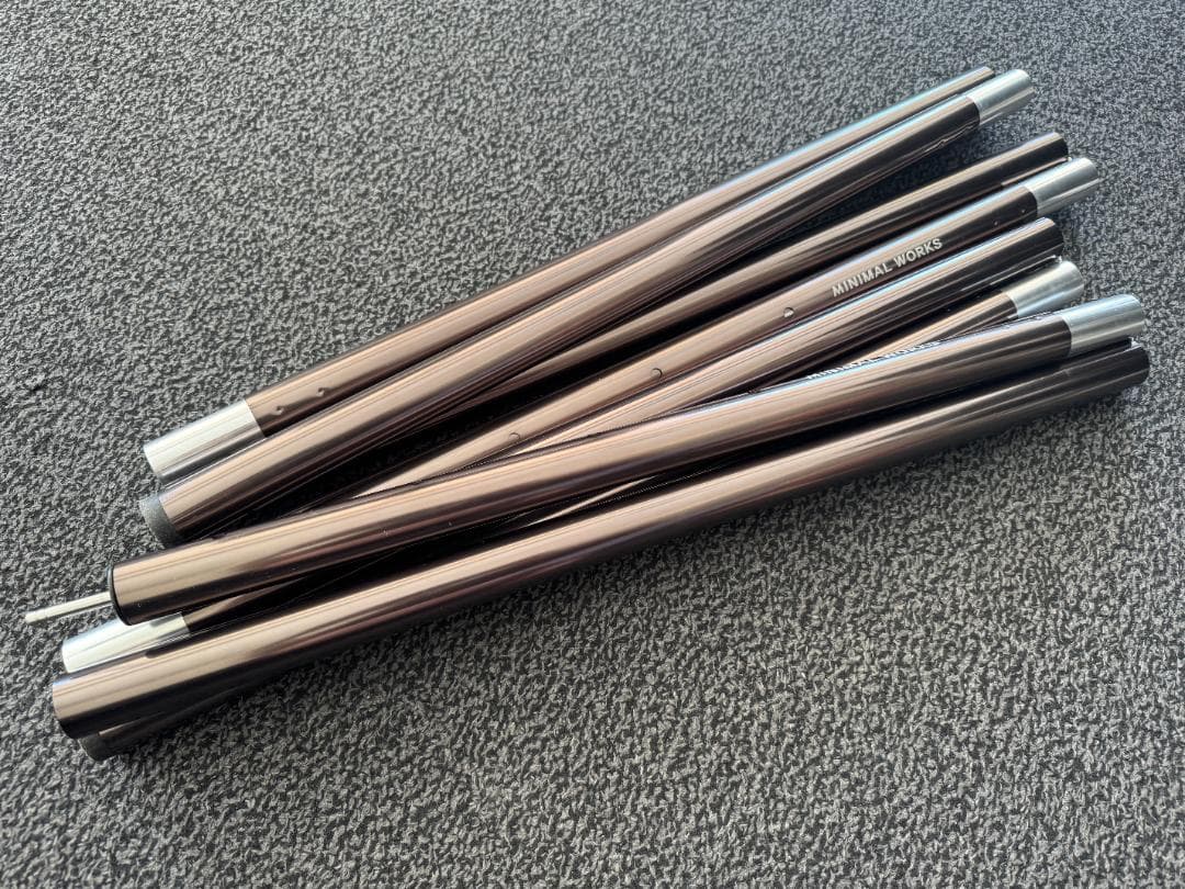 ミニマルワークス タープポール2本 + asobito ポールケースセット