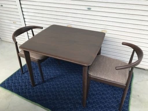 MonochroTomato☆ニトリ　ダイニングテーブル＆チェア2脚