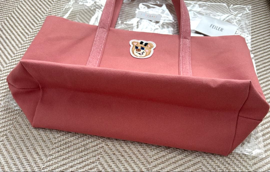 ラブラリーバイフェイラー　オールドテディ　トートバッグ　ピンク　大