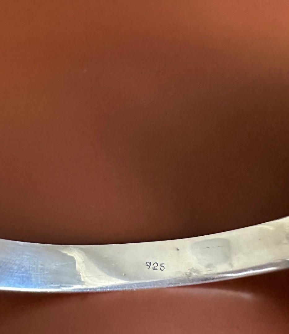 未使用品・トゥアレグ族　幅細シルバーバングル　ハンドメイド　サハラ砂漠2