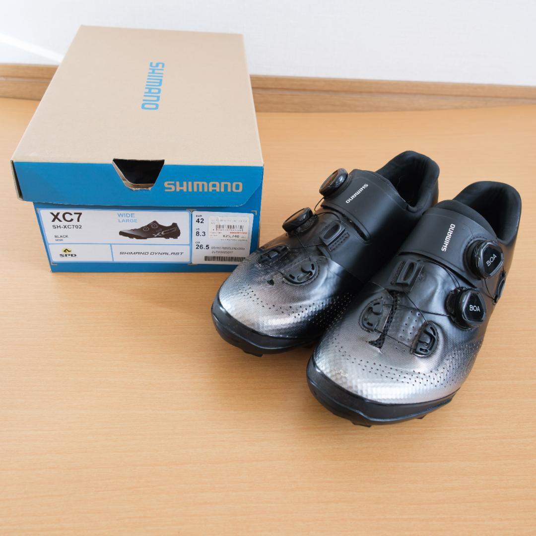 SHIMANO XC7 ビンディングシューズ （42E、26.5cm）