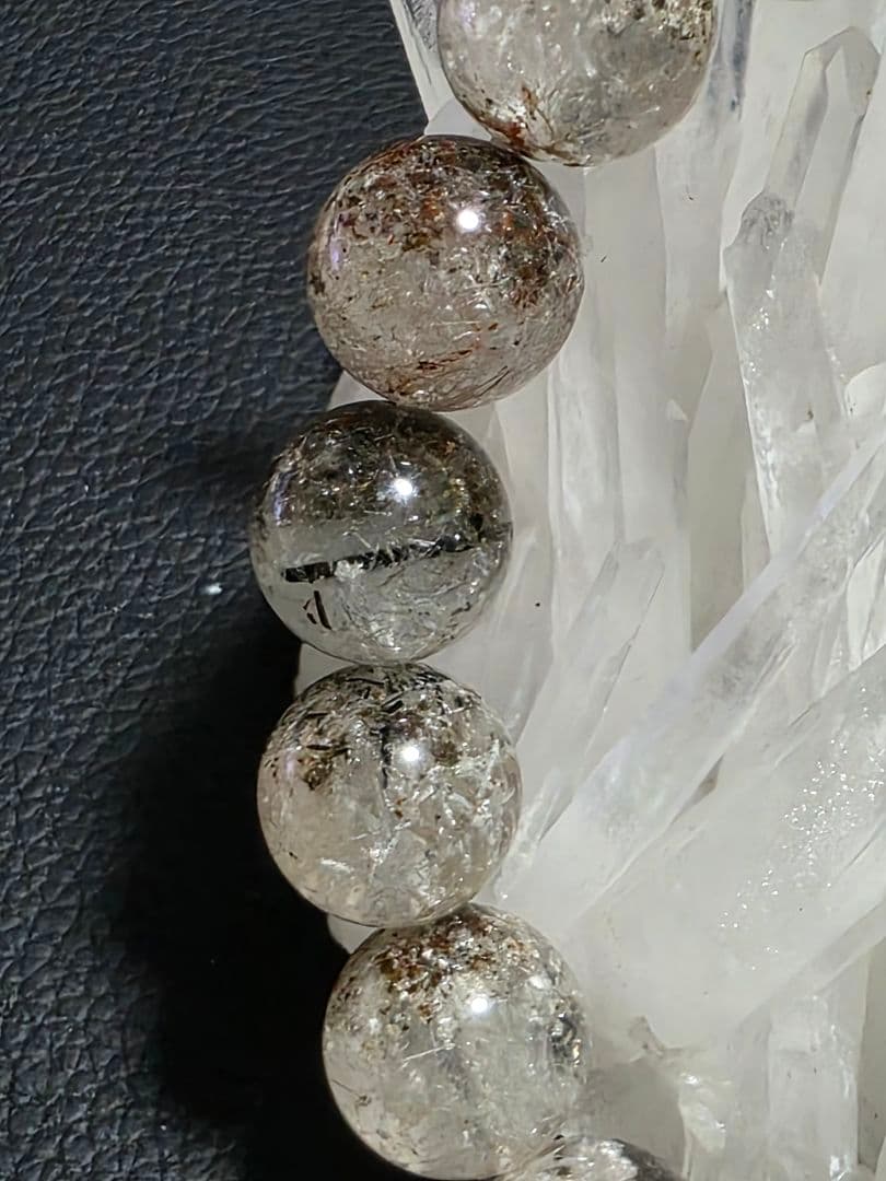 13㎜ シュードモルフクリスタルインクォーツ　ブレスレット