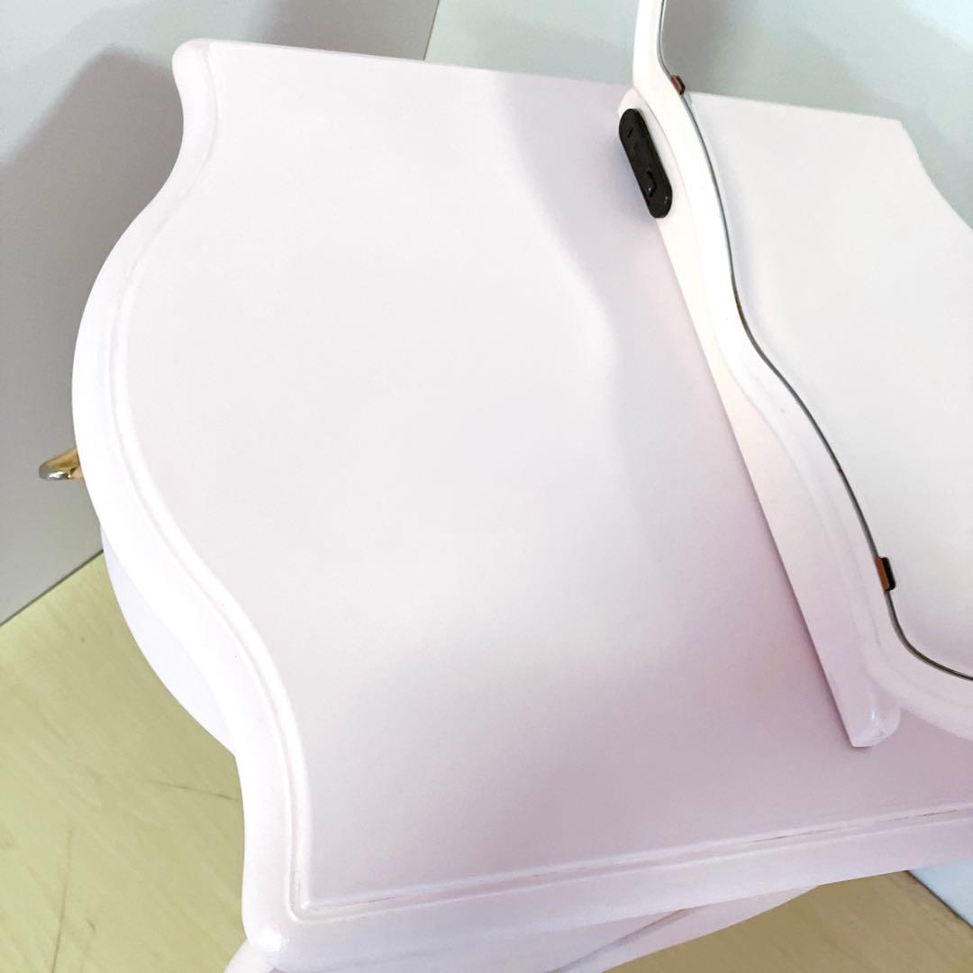 アンティーク調　ロココ調　ドレッサー　コンソール　ピンク　電源付き