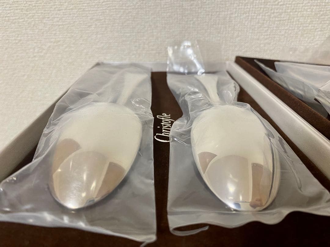 【新品・収納箱付き】クリストフル　パール　カトラリー6本セット