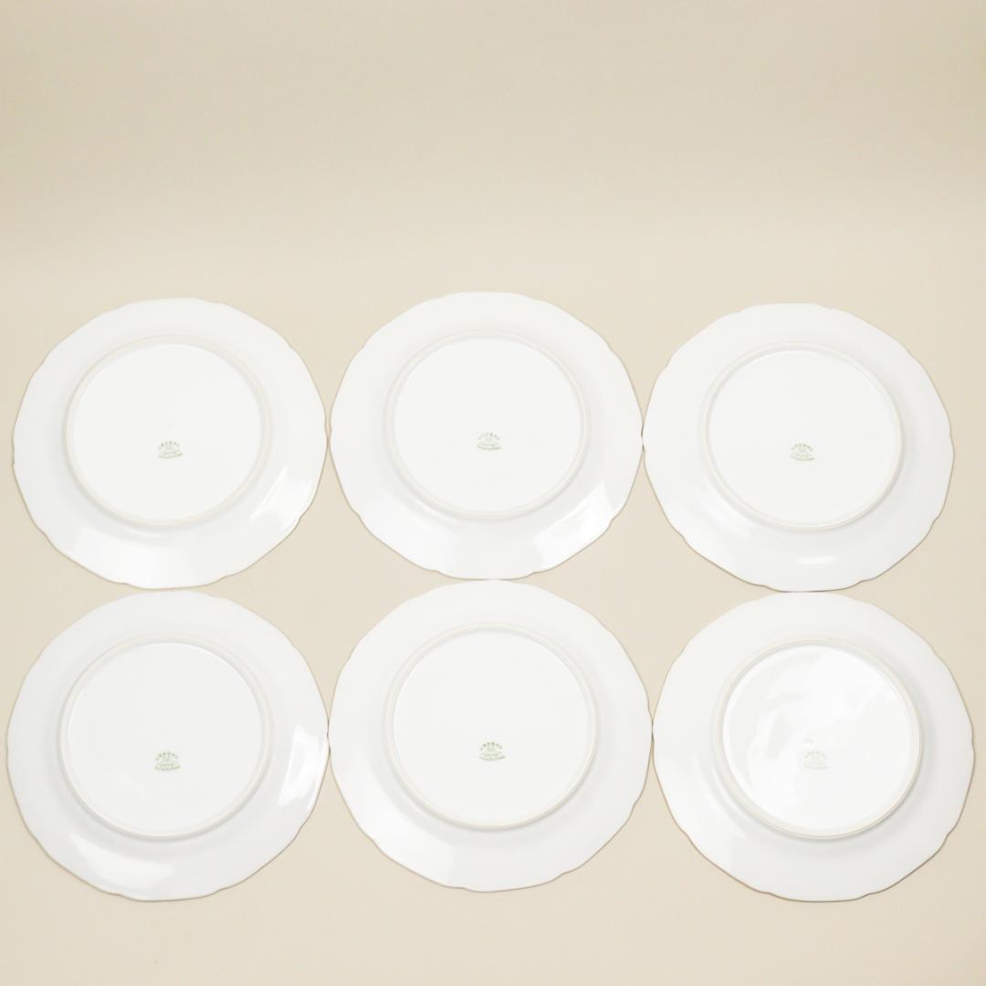 オールドノリタケ 手描き色図変りプレートセット 6枚 22cm