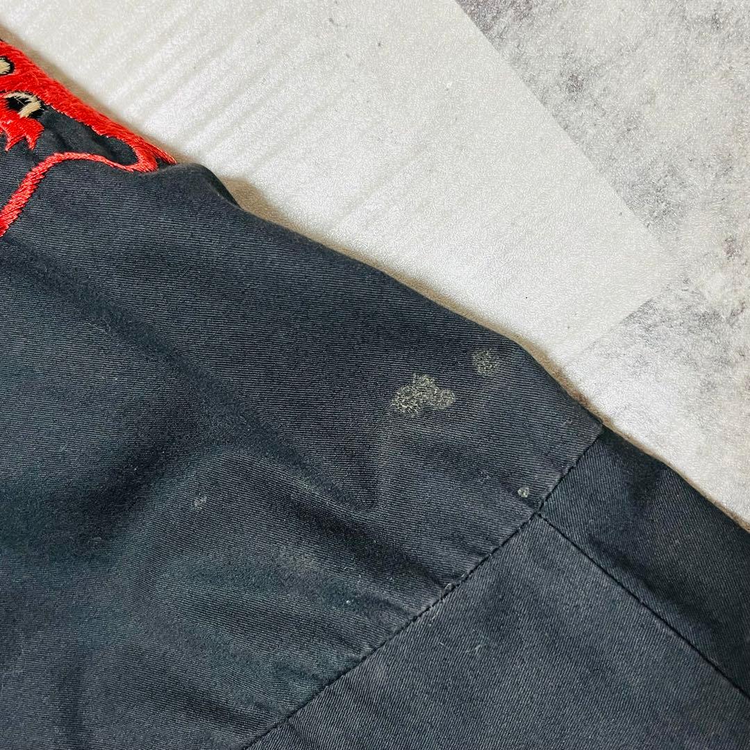 【希少⭐️XL】赤虎 テーラー東洋 スカジャン リバーシブル 龍 刺繍　ブラック