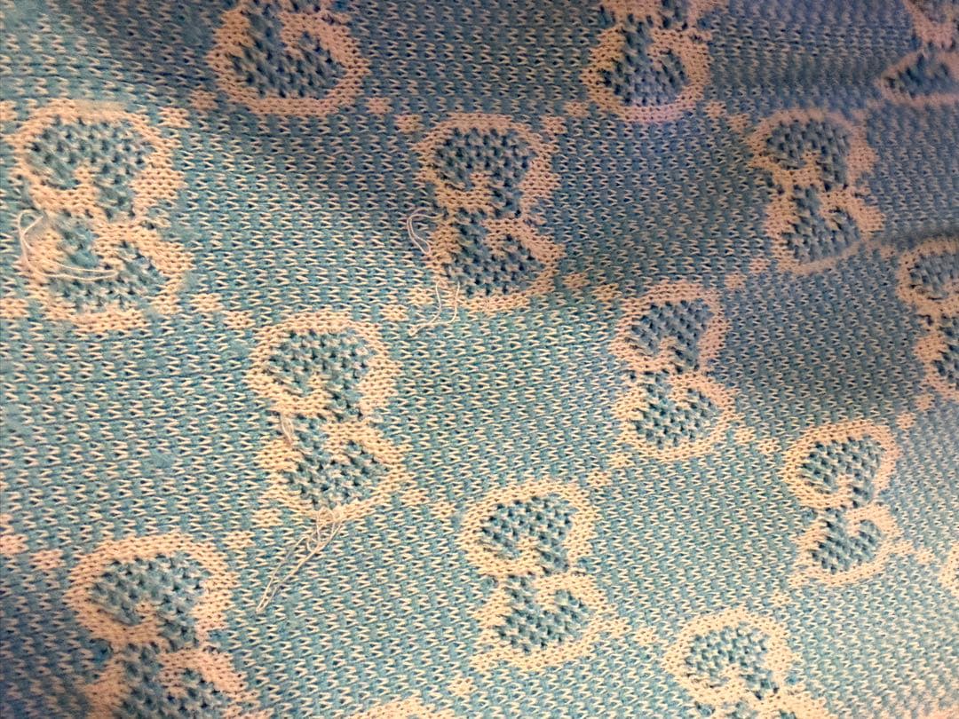 GUCCI 水色 ロゴニットセーター S