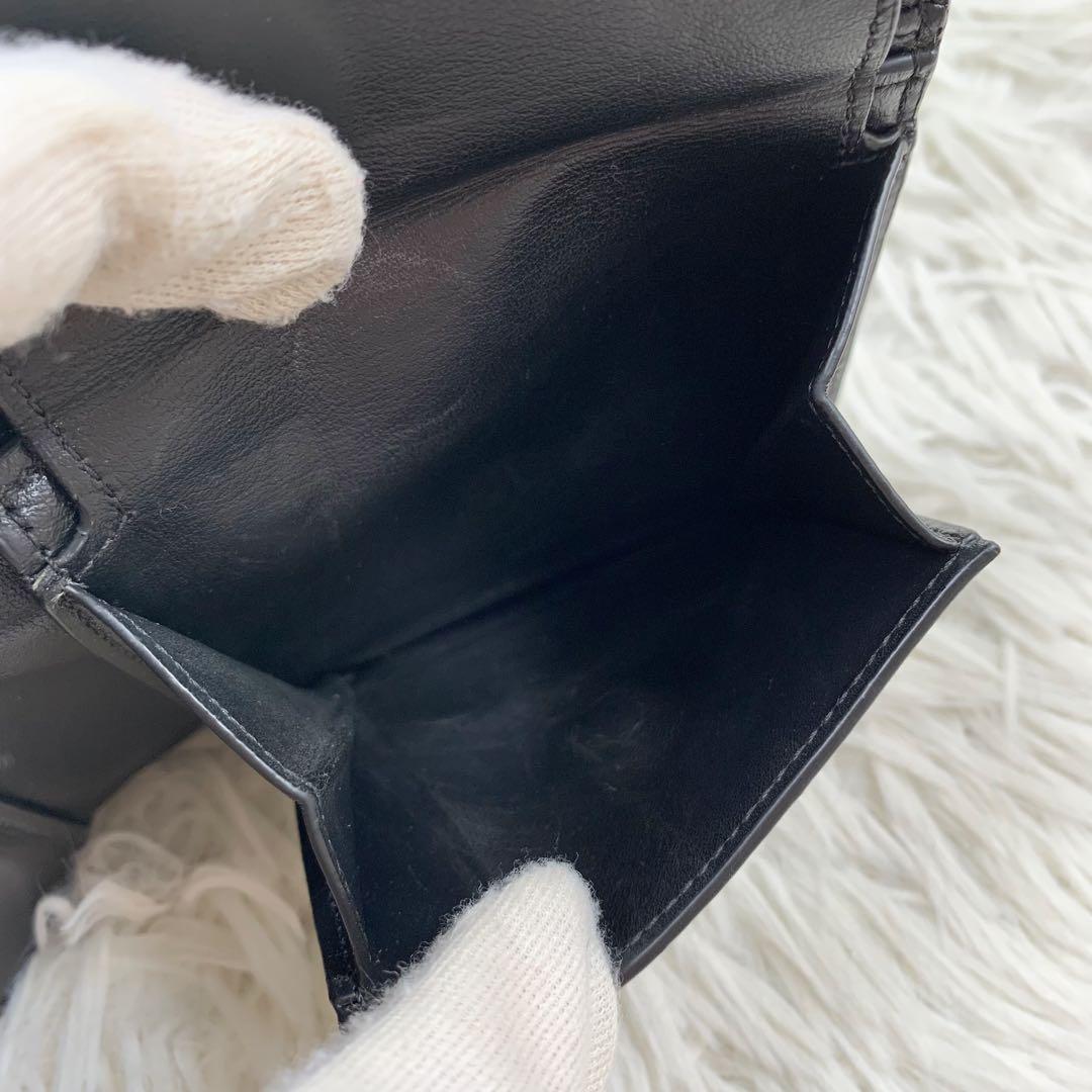 【✨極美品✨】 セリーヌ トリオンフ モノグラム 二つ折り財布 ブラック