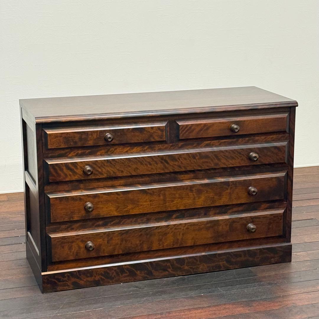 H110K37 北海道民芸家具 4段チェスト