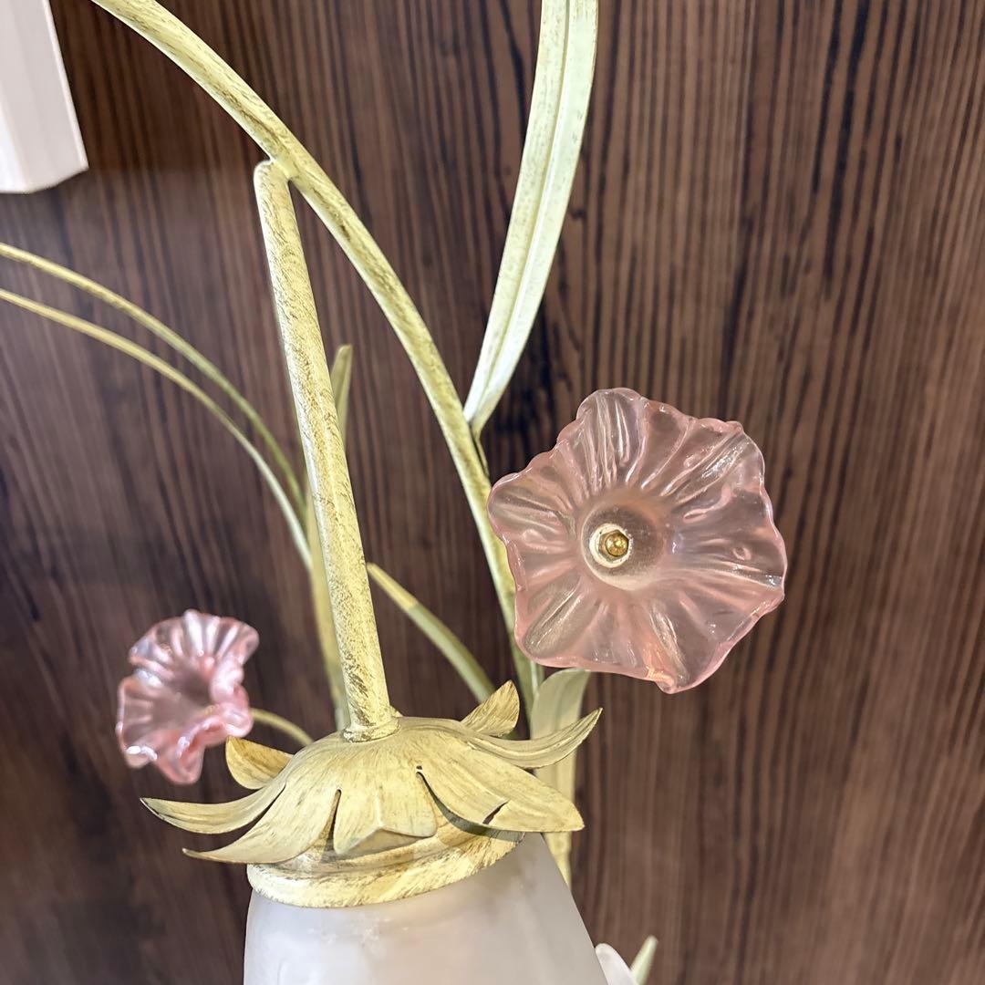 キシマ　フロアランプ　スタンドライト　フラワー　アンティーク風