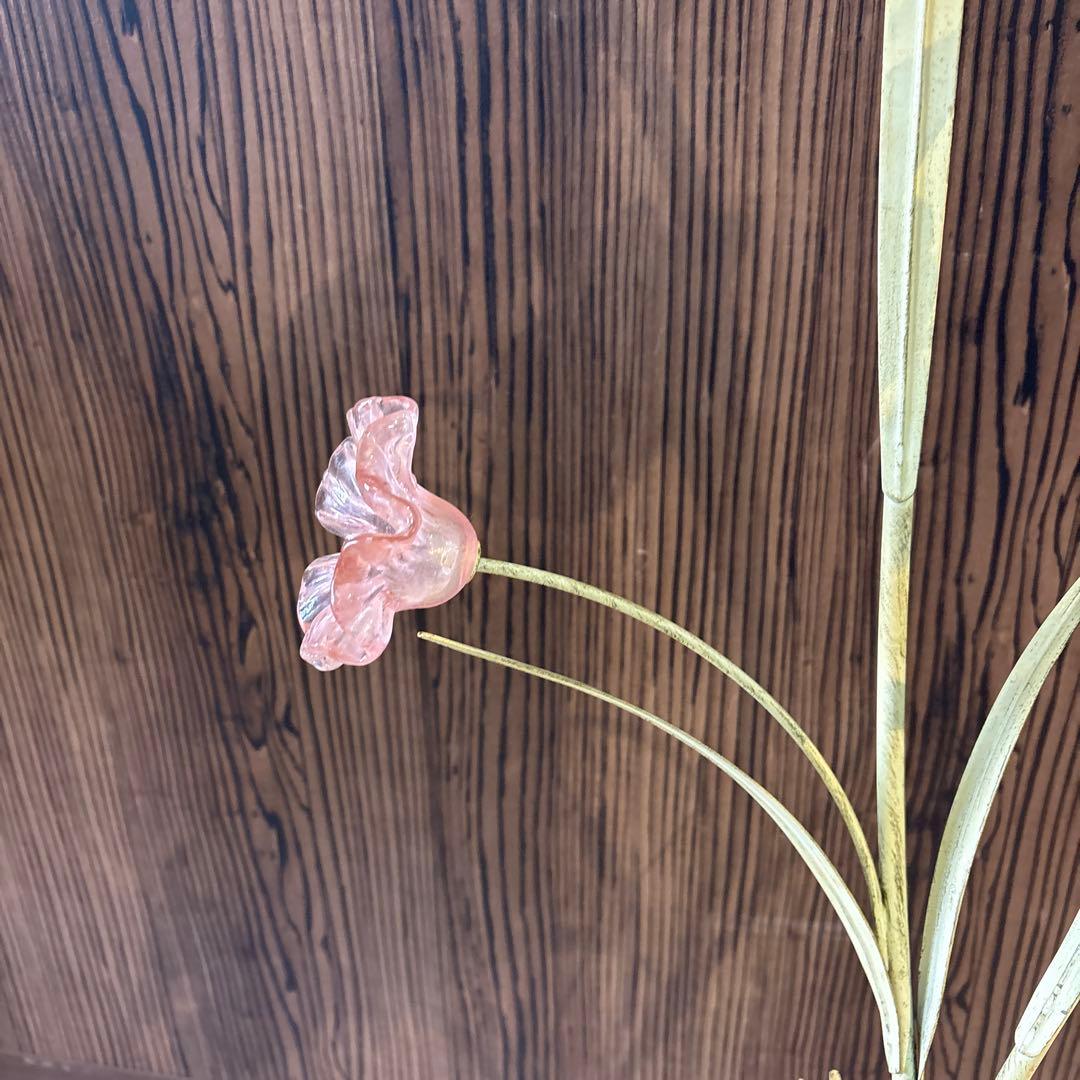 キシマ　フロアランプ　スタンドライト　フラワー　アンティーク風