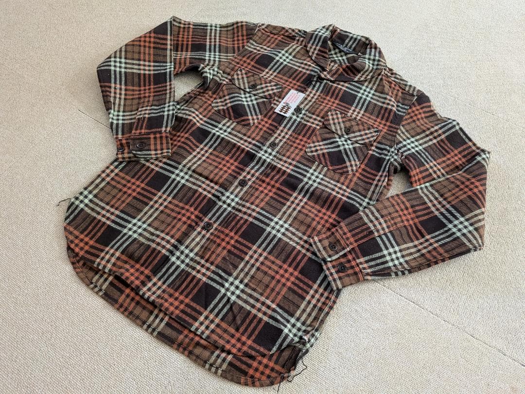 新品 ウエストライド WEST RIDE 長袖 ネルシャツ ワーク M 日本製