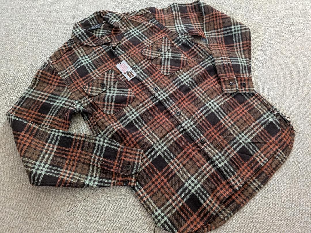 新品 ウエストライド WEST RIDE 長袖 ネルシャツ ワーク M 日本製