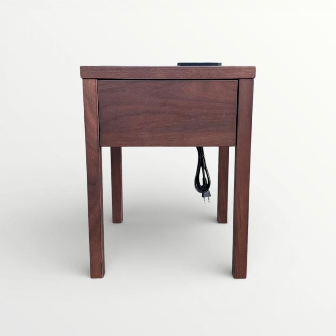 関家具 アマンドⅡ サイドテーブル ナイトテーブル ウォールナット 北欧デザイン