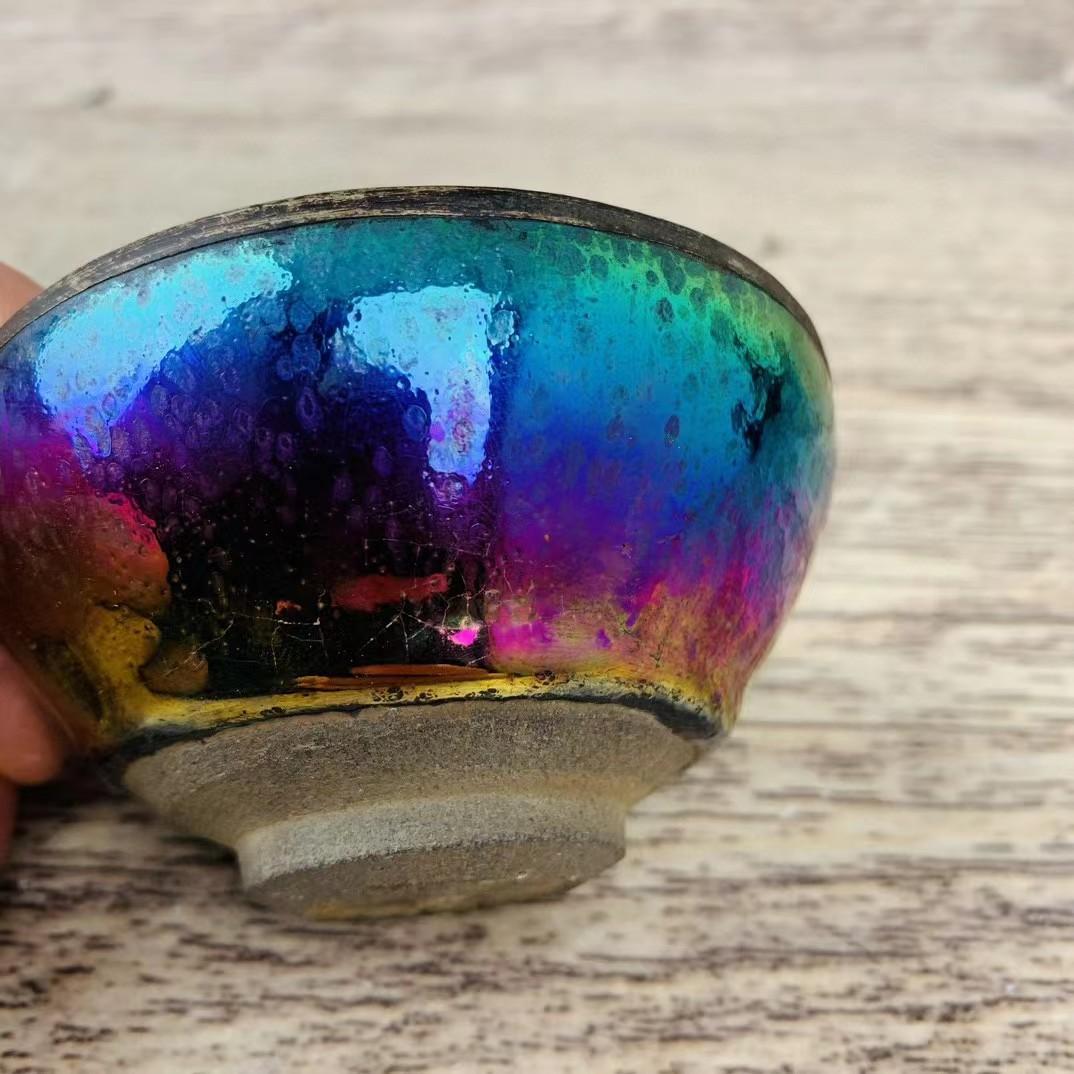 中国古美術・旧蔵の磁器・建窯七彩油滴包銀口盞・置物・書道品・茶道具・文房具・賞物