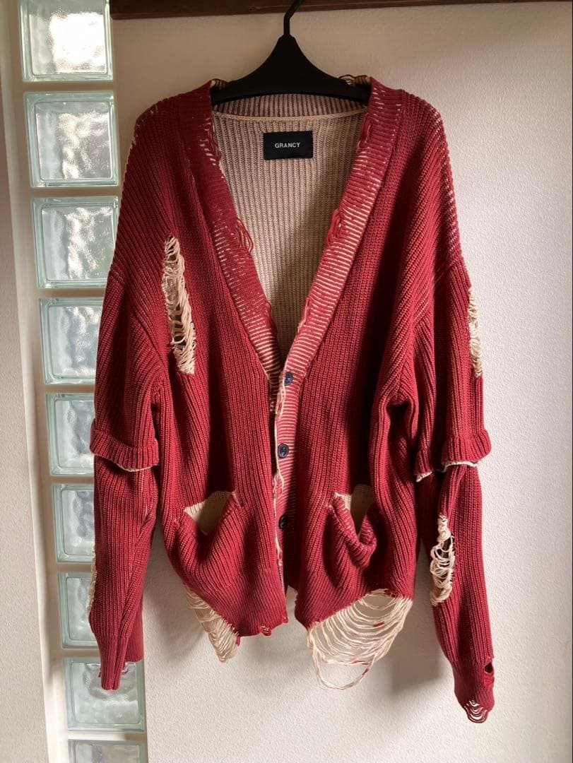 GRANCY / ディストラクションデザインビッグカーディガン