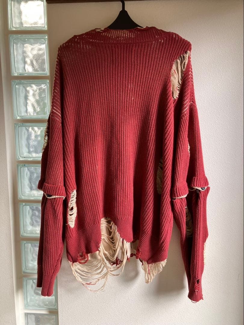 GRANCY / ディストラクションデザインビッグカーディガン