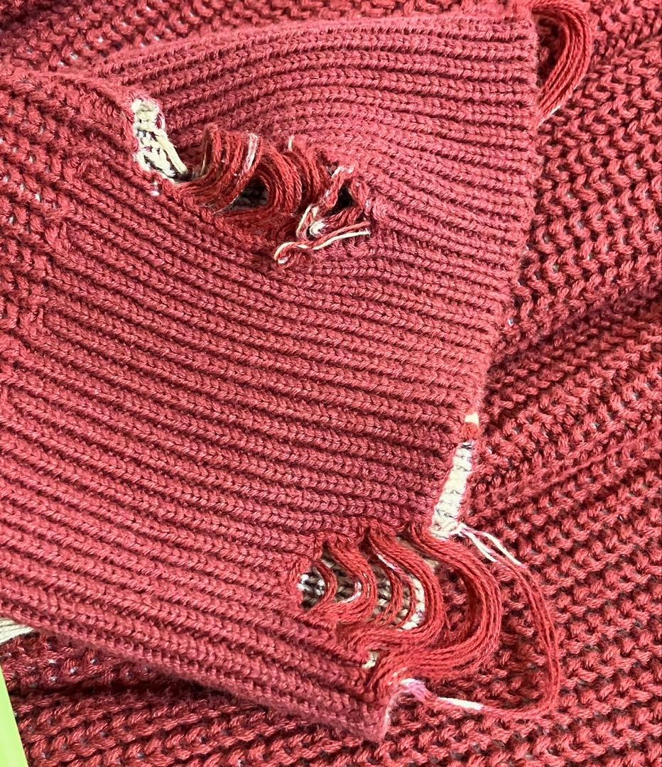 GRANCY / ディストラクションデザインビッグカーディガン