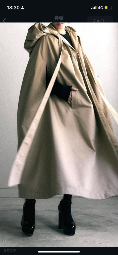 fete ケープトレンチコート