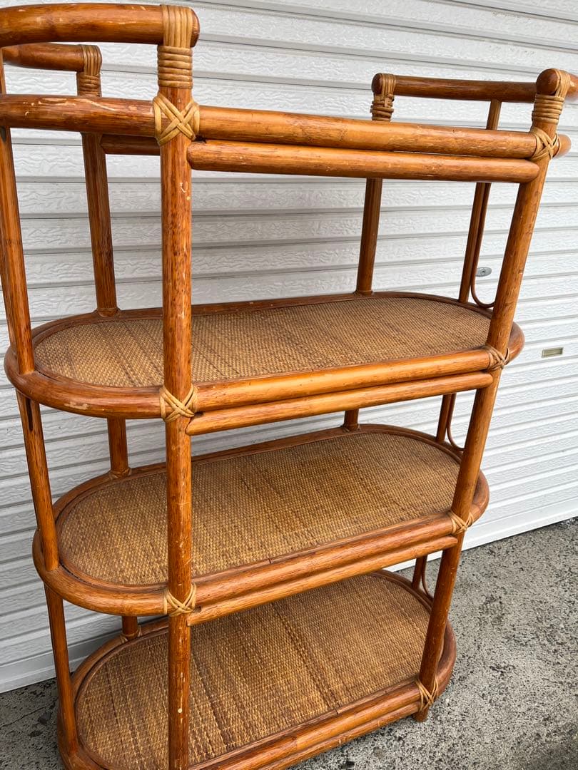 ヴィンテージ　ラタンラック　藤家具