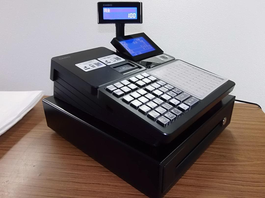 大人気の黒229店名設定無料SR-C550飲食向７２タッチインボイスレジスター