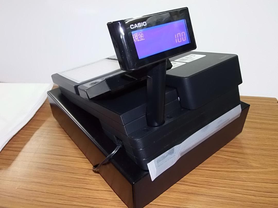 大人気の黒229店名設定無料SR-C550飲食向７２タッチインボイスレジスター