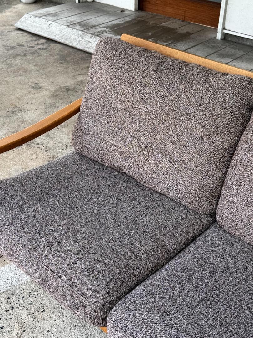 シギヤマ家具 ロクサー 2.5人掛けソファ オーク無垢 布張り木フレーム 北欧