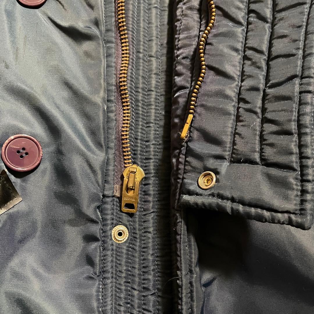 【ホッペタロマン】N-3B HOUSTON　M　ネイビー系　リフレクター付