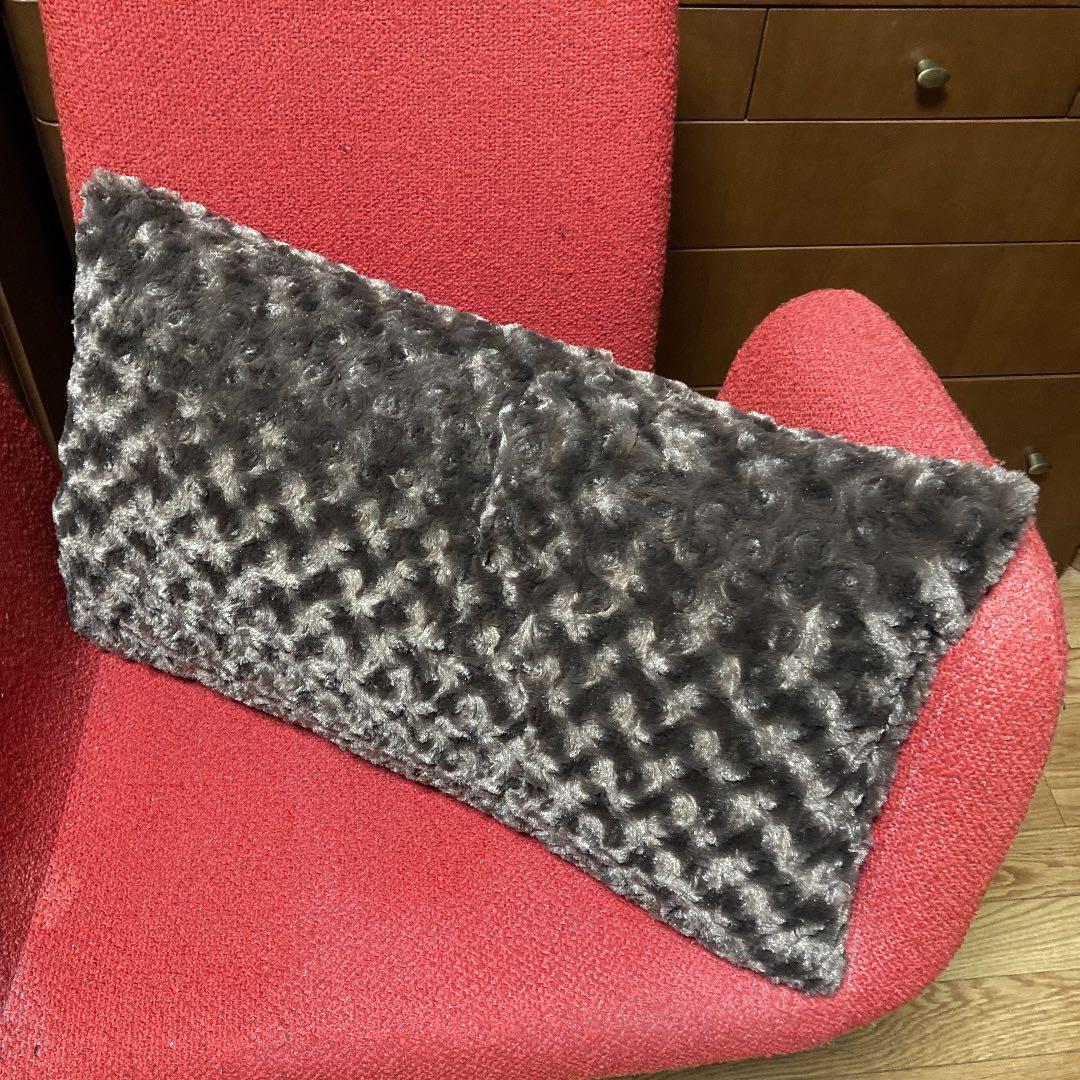 フェイクファー クッション／ブラウン