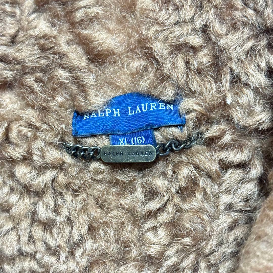 希少 美品 RALPH LAUREN XL ラム レザー ベスト ラルフローレン