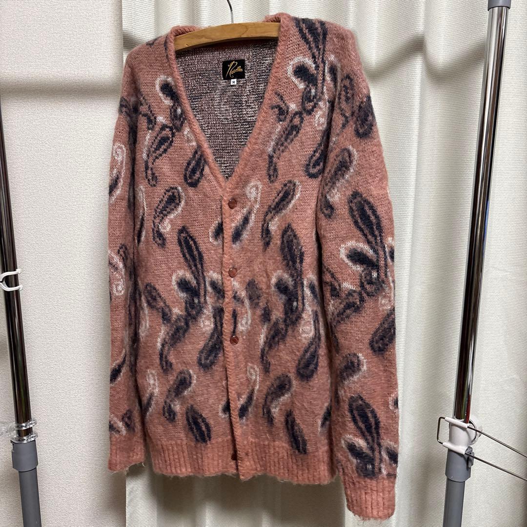 needles Mohair Cardigan ペイズリー柄 M