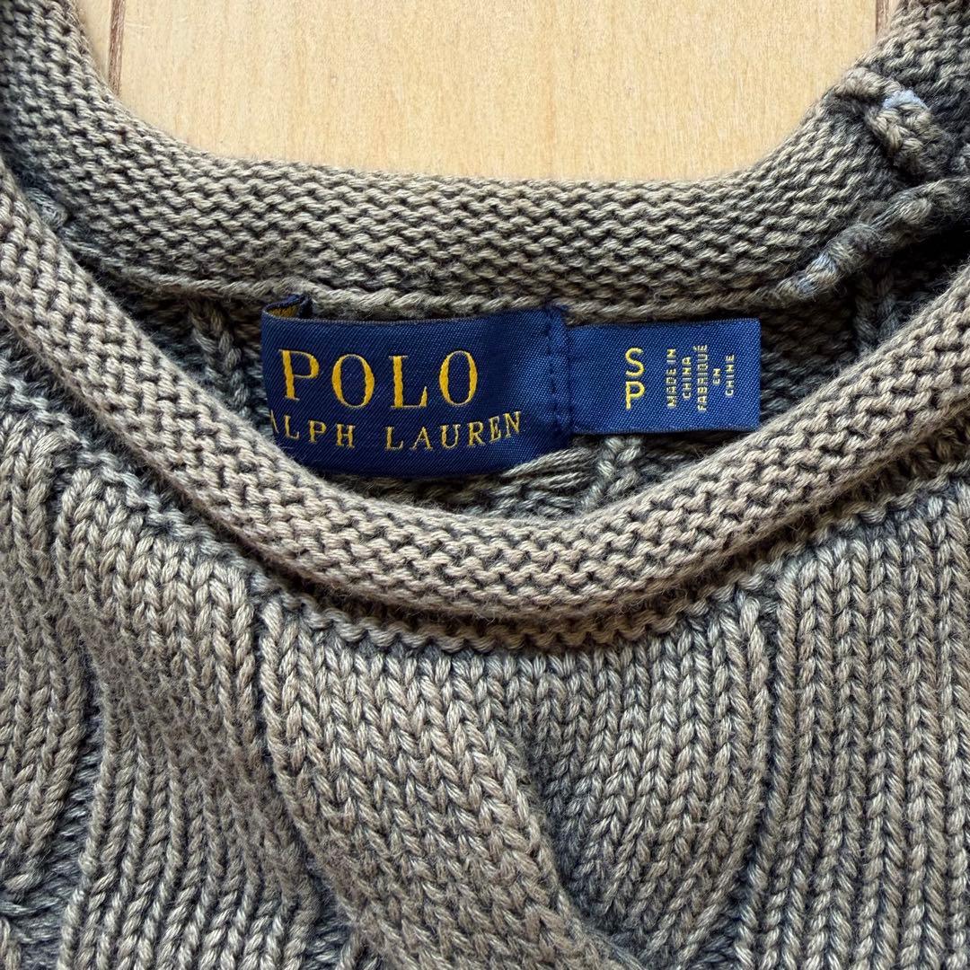 ラルフローレン 刺繍コットンニット