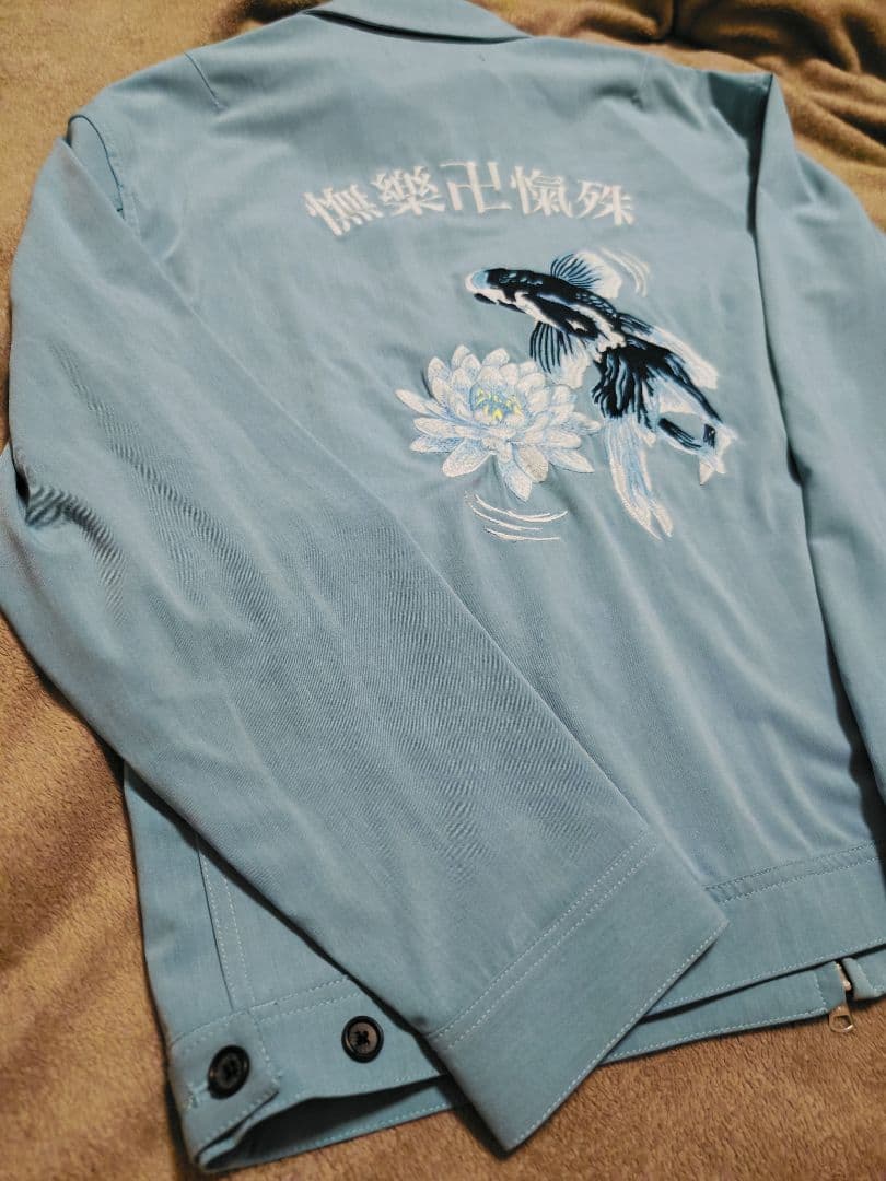 美品 VANQUISH 日本限定 デニム色 スカジャン 花 vintage