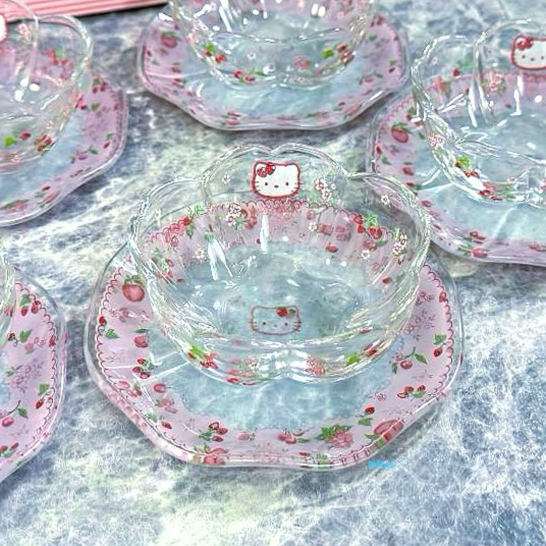 新品 未使用 サンリオ ハローキティ フルーツキティ ミニデザートセット 元箱付