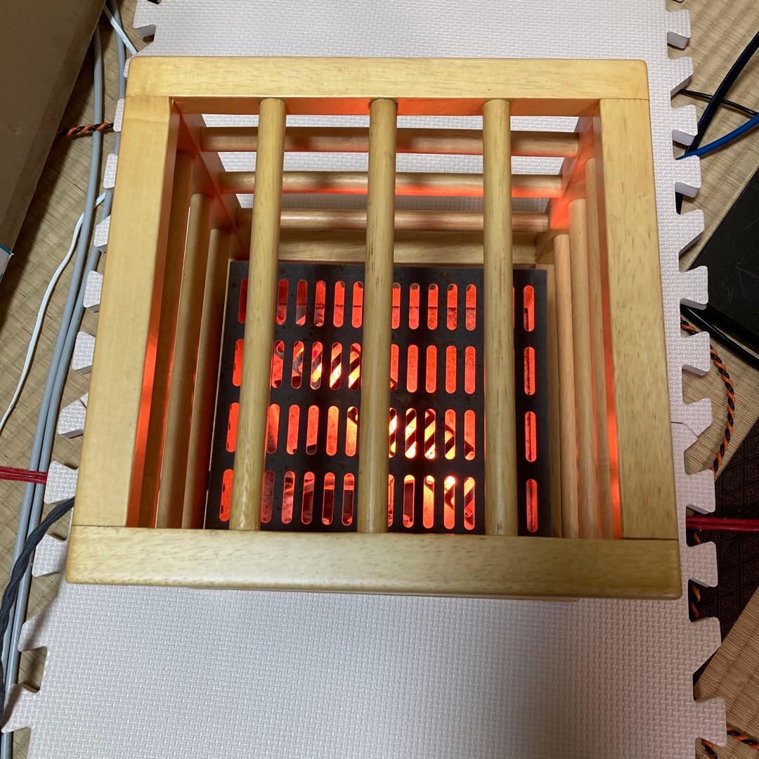 無印良品　暖か　木製電気式こたつ 格子デザイン