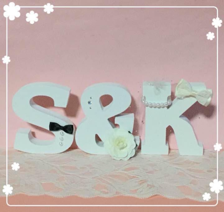 花ぞん様確認用♡ウエディングバージョン・イニシャルオブジェ