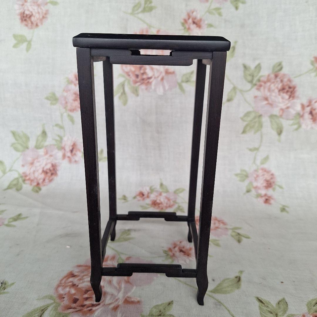 盆栽台　花台　木製透かし彫り花台　飾り台 1