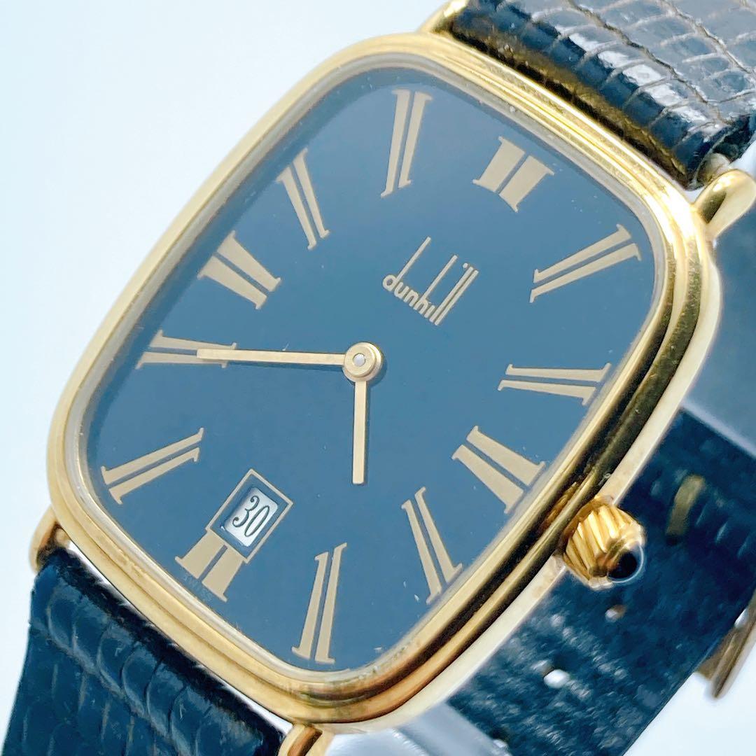 673 ダンヒル　ローマンインデックス　レクタンギュラー　腕時計