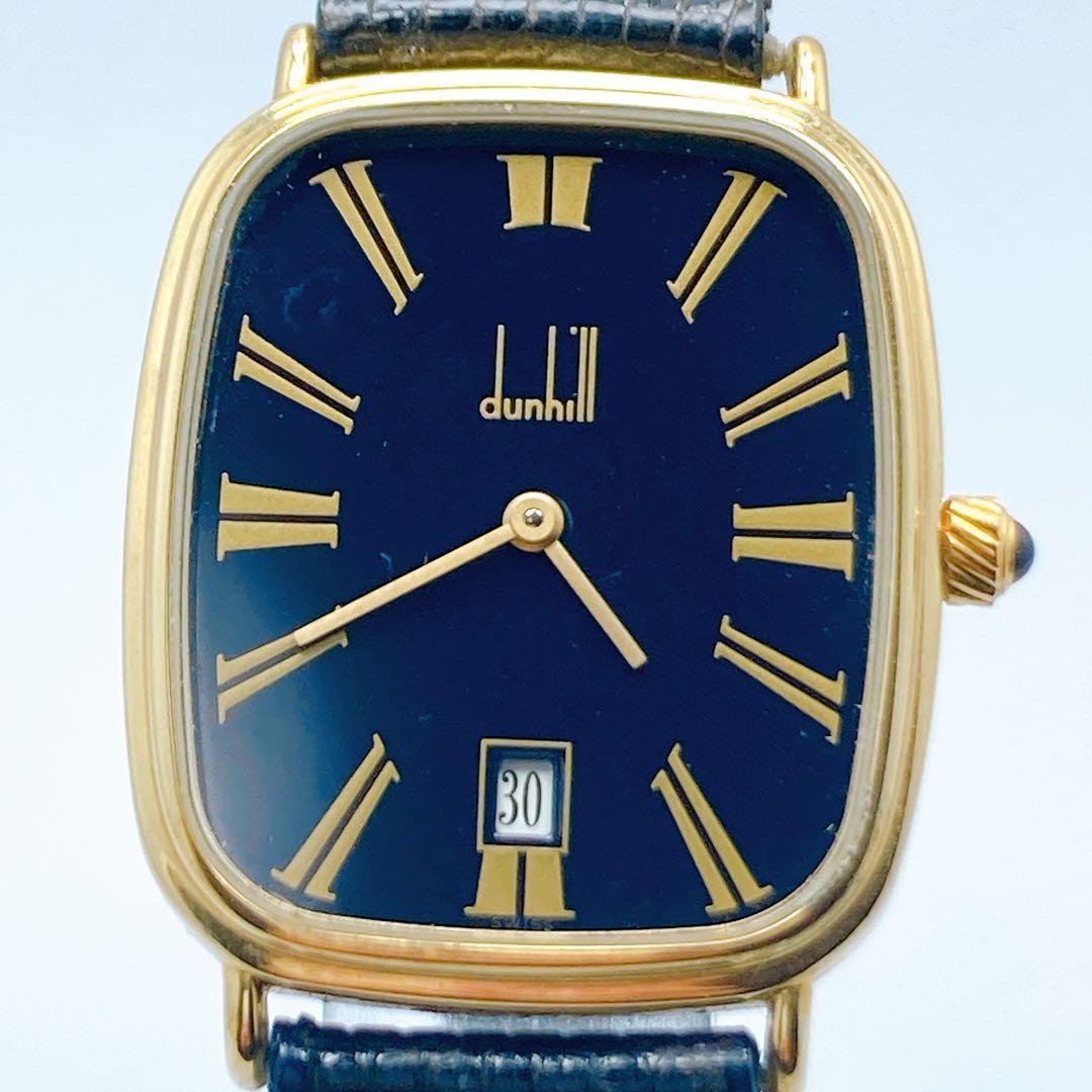 673 ダンヒル　ローマンインデックス　レクタンギュラー　腕時計