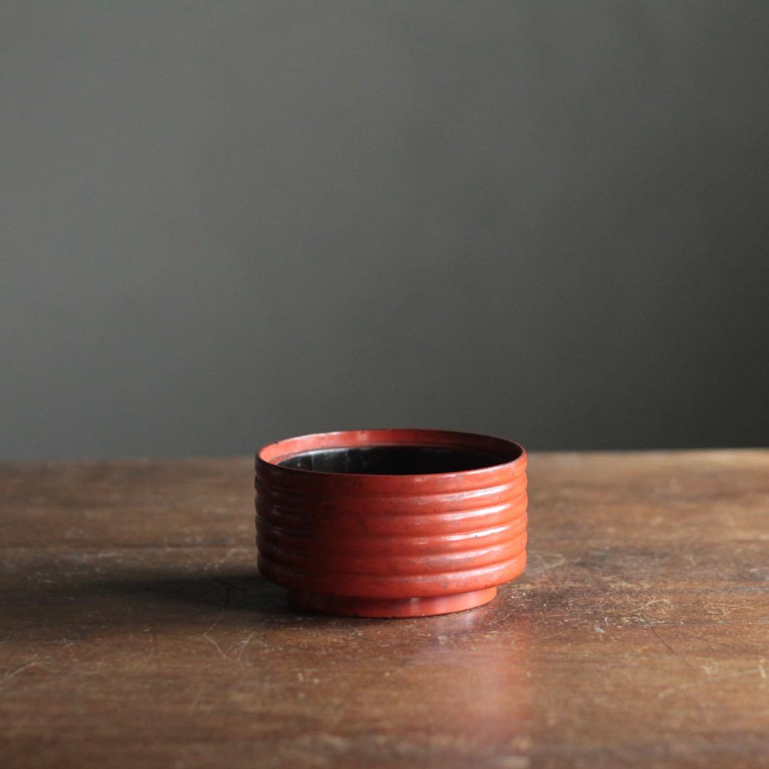 朱塗り 半筒椀 容器 徳利袴 古美術 漆器 古道具 アンティーク