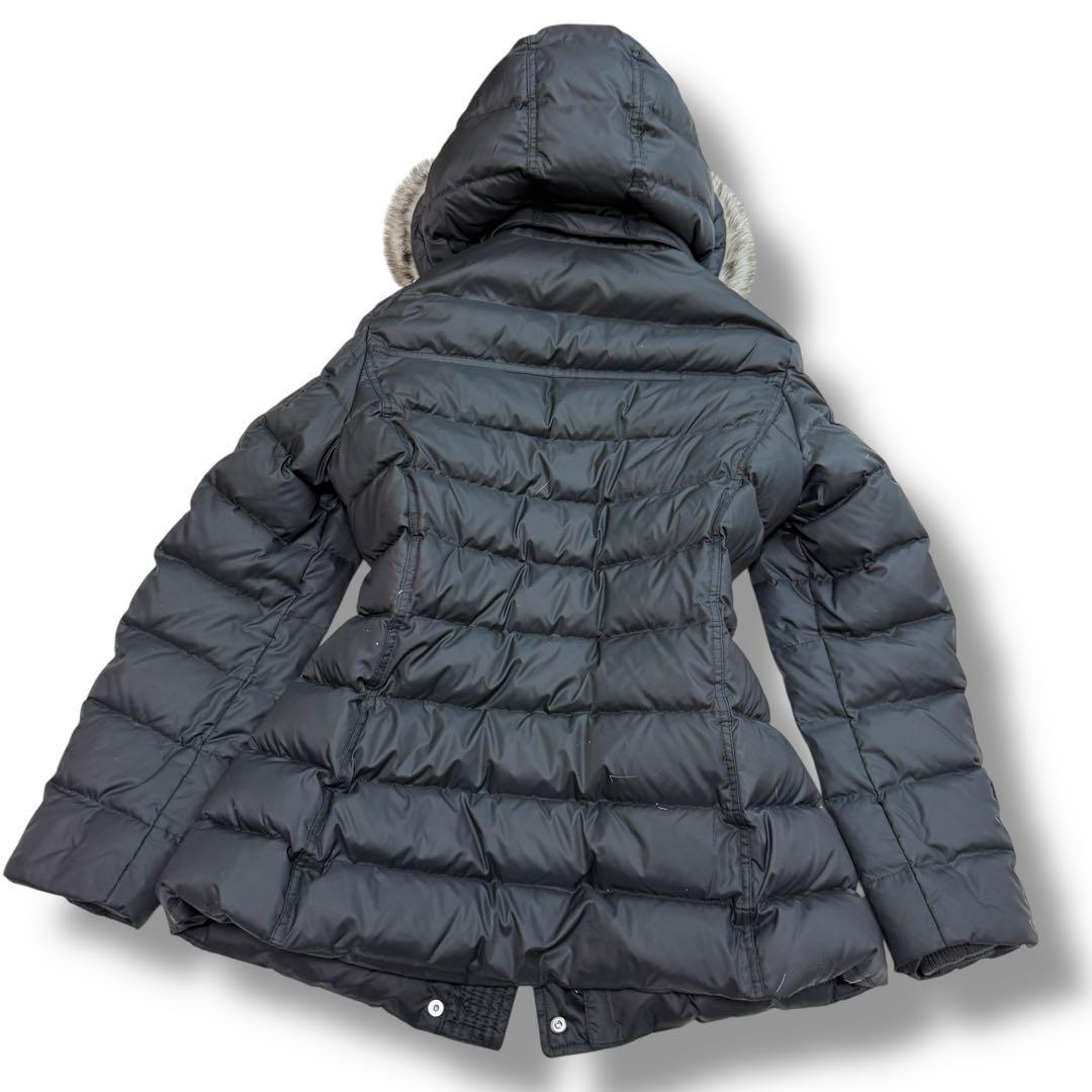 極美品 トミーヒルフィガー 1726 ダウンコート フードファー ロゴワッペン