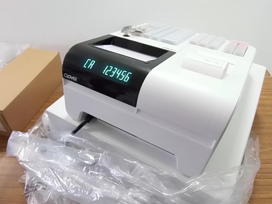 ほぼ新品1/4スキャナ付店名設定無料スキャナ付JET-670インボイスレジスター