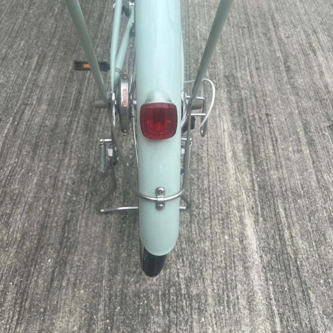 【美品】子供用自転車 26インチ ミントグリーン 前面バスケット付き